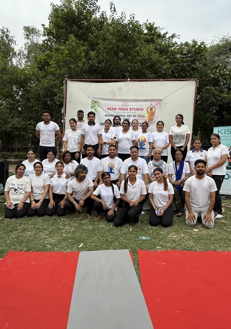 Veda Yoga Studio students at the International Day of Yoga celebration